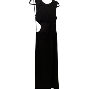 BCBGMaxAzria Black Sleeveless Cutout Maxi Dress Xs Sz 6 Formal Evening
